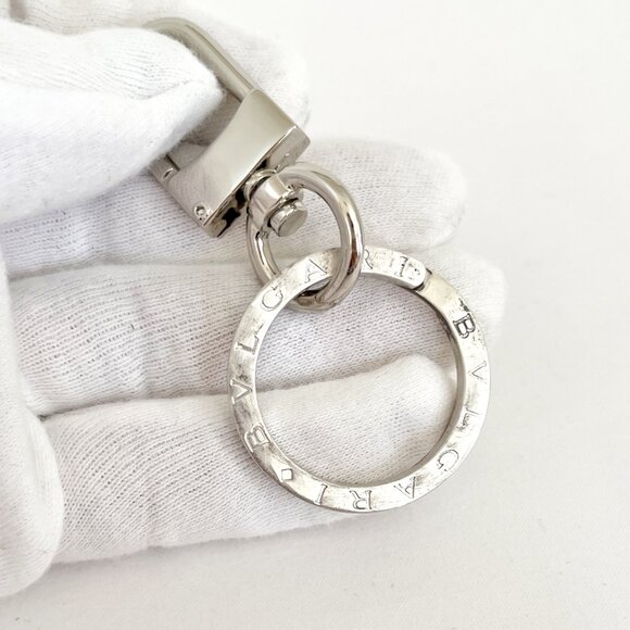 BVLGARI Bvlgari Logo Sterling Silver SV925 Unisex Key Ring - Picture 6 of 8